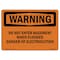 Signmission Sign, 7" H, 10" W, Rigid Plastic, Basement When Flooded Danger, Landscape, WS-P-L-12058 OS-WS-P-710-L-12058 - alternate 1